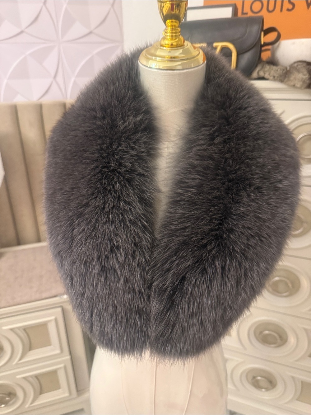 Real Fox fur thick collar